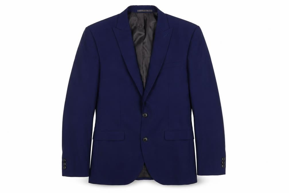 Front view of Next Men's Blue Blazer 38R Regular Single-Breasted