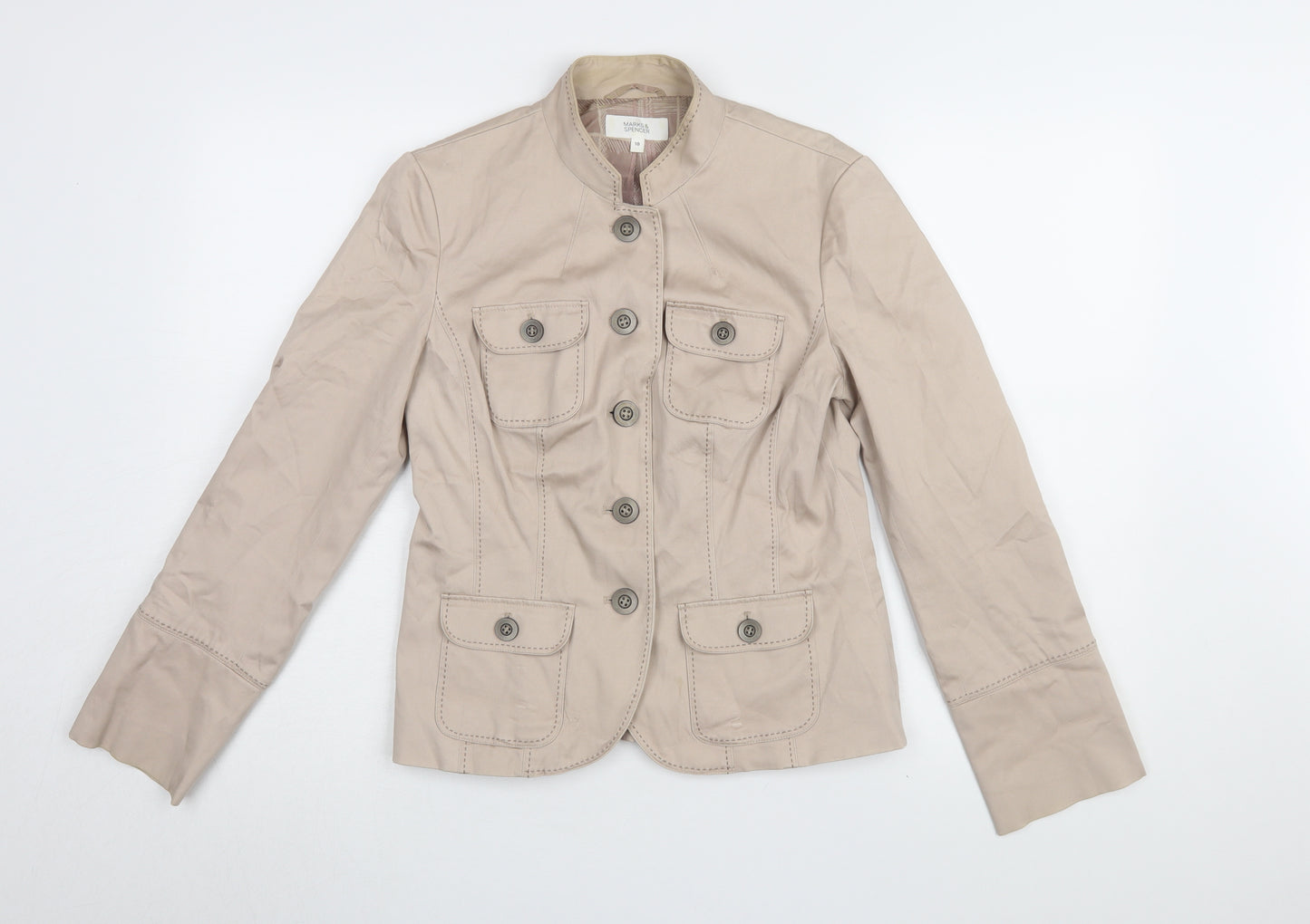 Marks and Spencer Women's Beige Jacket Size 10
