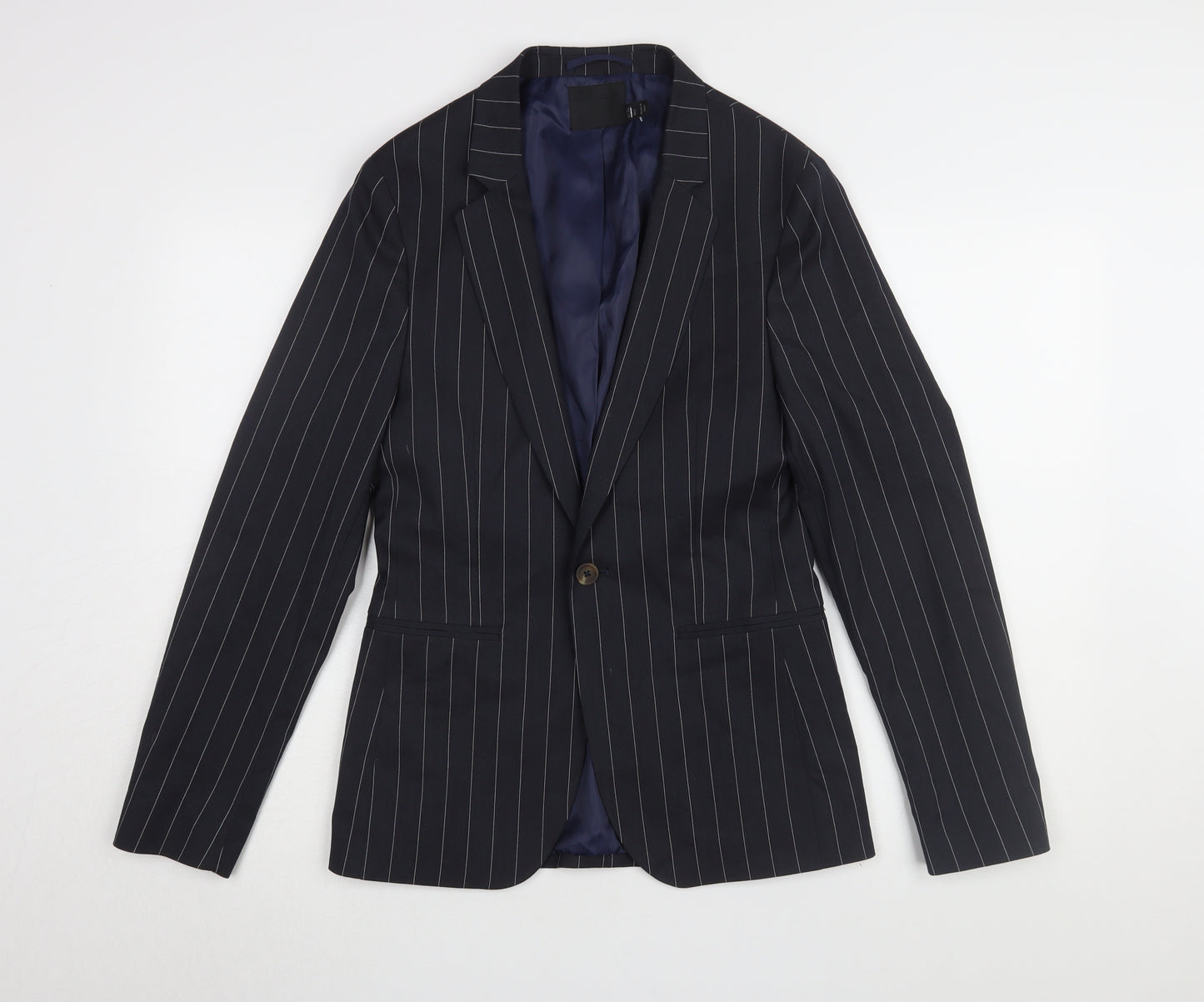 Asos Men's Black Striped Blazer, Size 34R