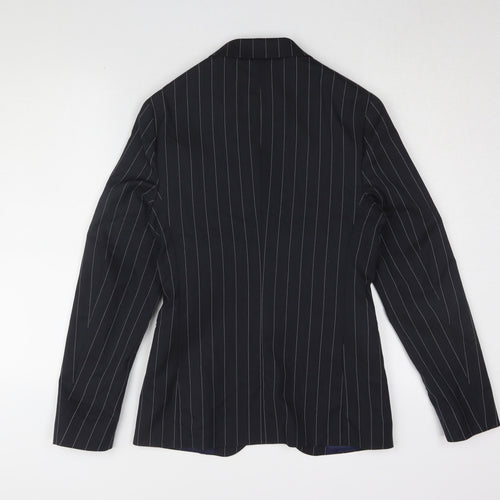 Asos Men's Black Striped Blazer, Size 34R