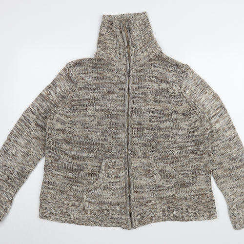 Bonmarché Women's Brown XL Basic Knit Jacket