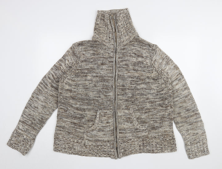 Bonmarché Women's Brown XL Basic Knit Jacket