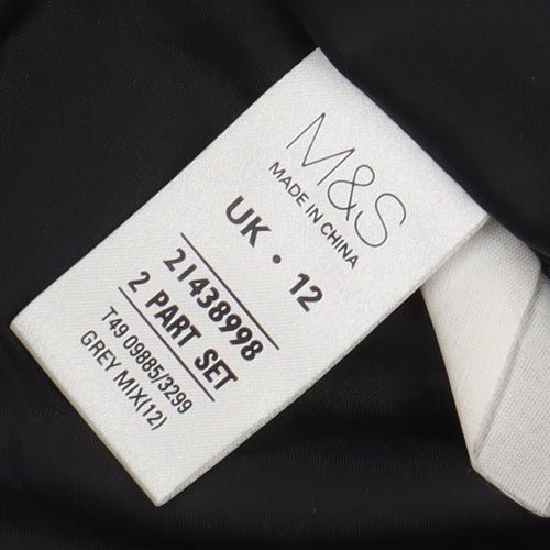 Marks & Spencer Women's Grey Floral Trench Coat Size 12