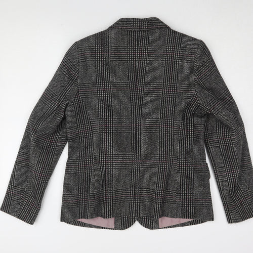 Amaranto Women's Grey Check Blazer Size 14