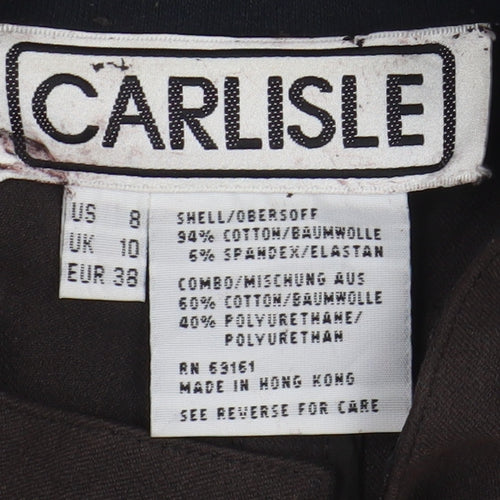 Carlisle Women's Brown Cotton Jacket Size 10