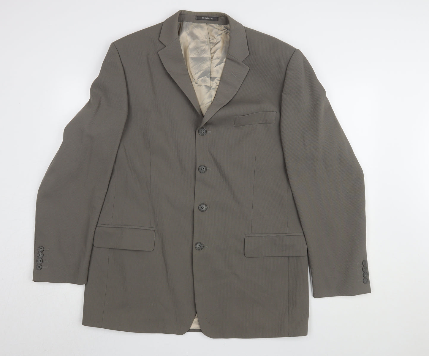 River Island Men's Brown Suit Jacket 42R