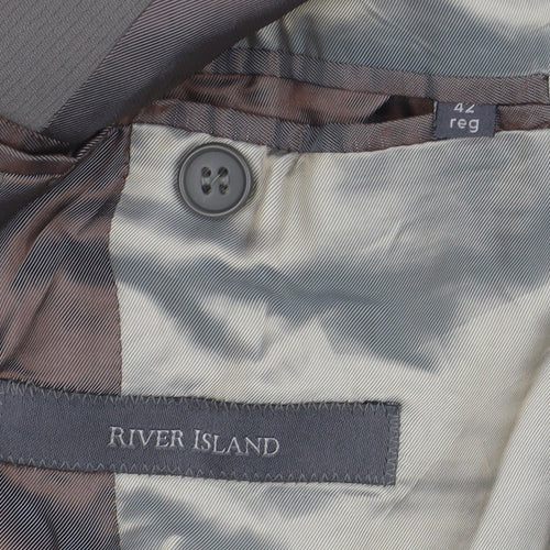 River Island Men's Brown Suit Jacket 42R