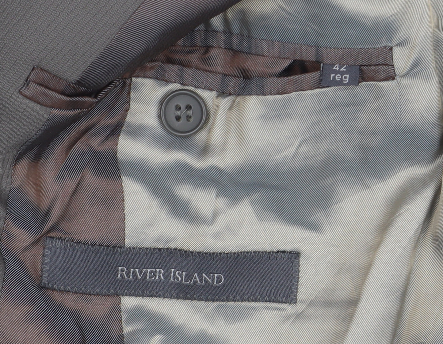 River Island Men's Brown Suit Jacket 42R