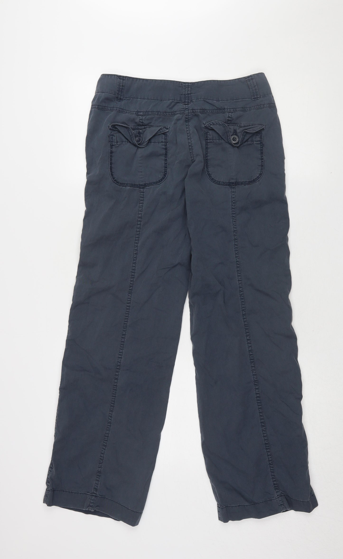 Marks and Spencer Women's Blue Cargo Trousers Size 8