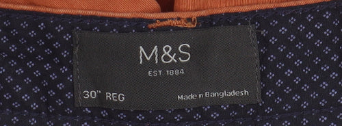 Marks and Spencer Men's Orange Medium Chino Shorts