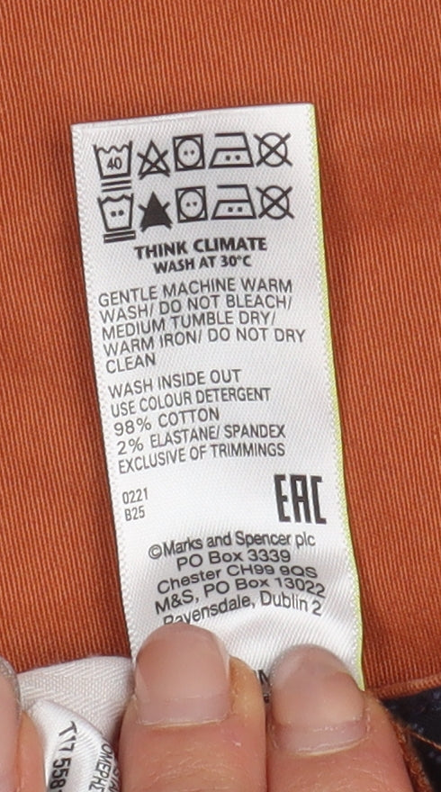 Marks and Spencer Men's Orange Medium Chino Shorts