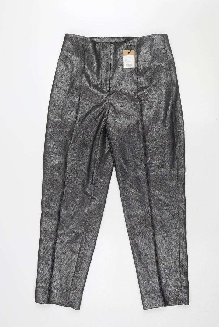 Hush Women's Black Ankle Trousers, Size 10 - Perfect for Parties