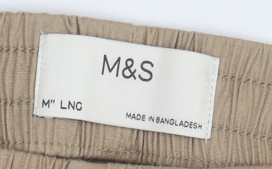 Marks and Spencer Men's Beige Chino Trousers M