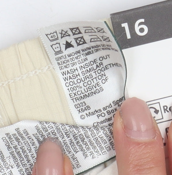 Marks & Spencer Women's Beige Drawstring Trousers