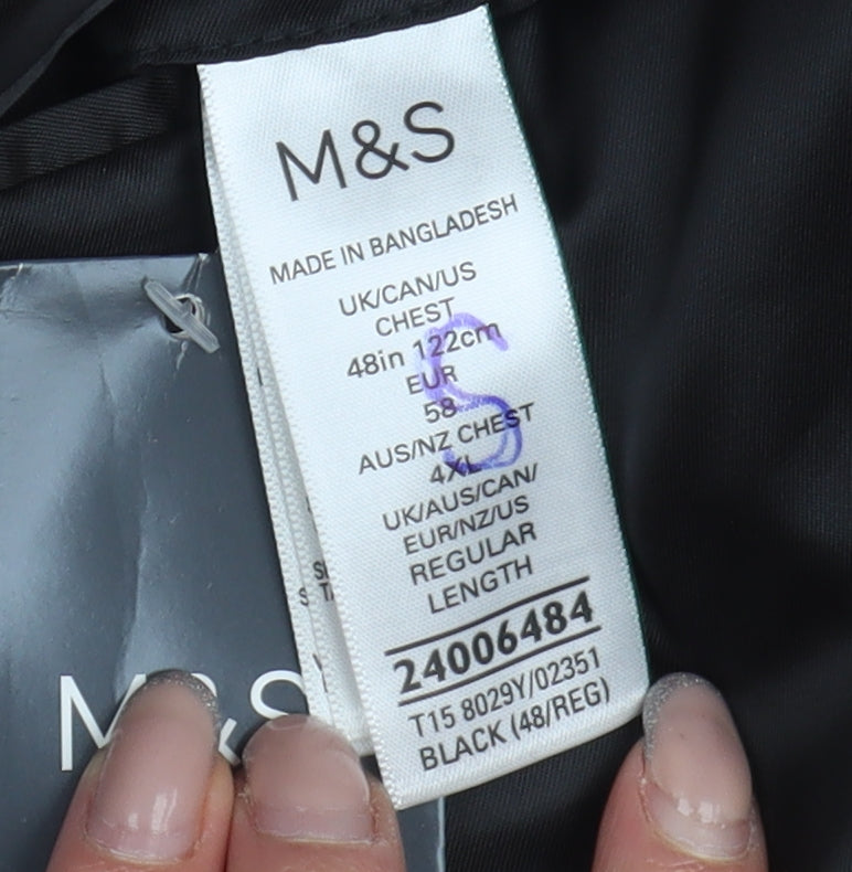 Marks and Spencer Men's Black Tuxedo Jacket, Size 48R