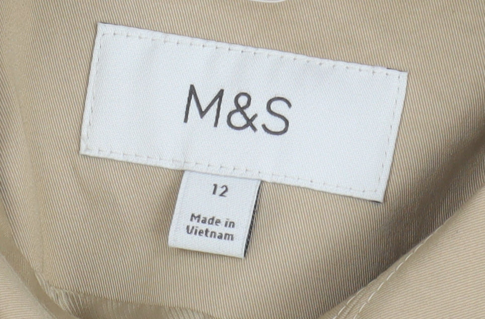 Marks and Spencer Womens Beige Trench Coat Size 12