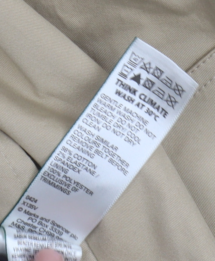 Marks and Spencer Womens Beige Trench Coat Size 12
