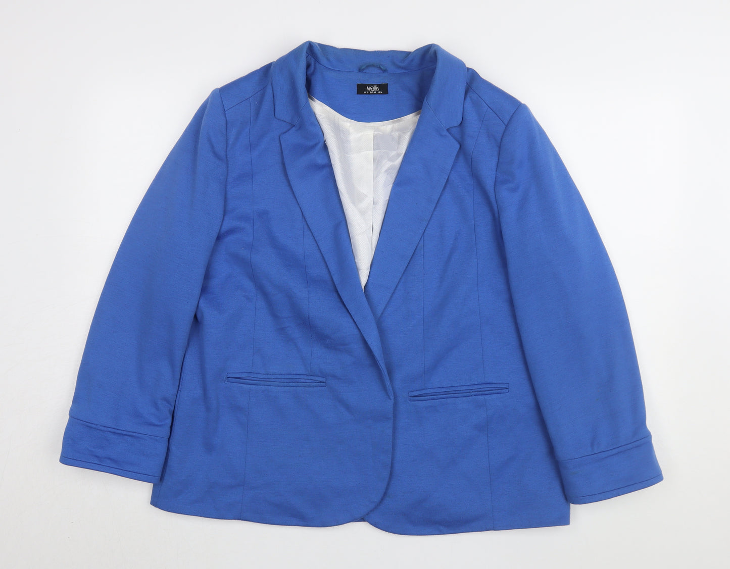 Wallis Women's Blue Blazer - Size 18, Casual Business Jacket