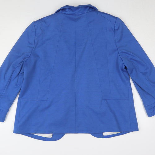 Wallis Women's Blue Blazer - Size 18, Casual Business Jacket