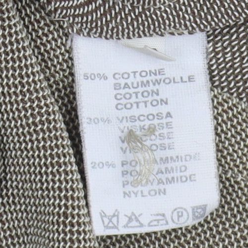 Beppe Bondi Women's Blazer Beige Size 14 Herringbone
