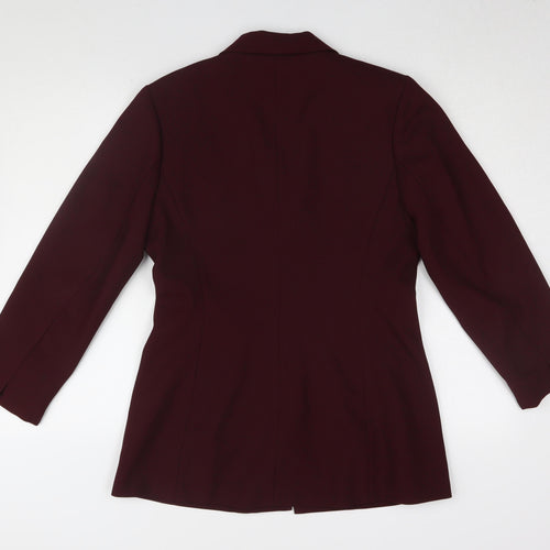 Events Women's Red Classic Blazer, Size 12, Lined