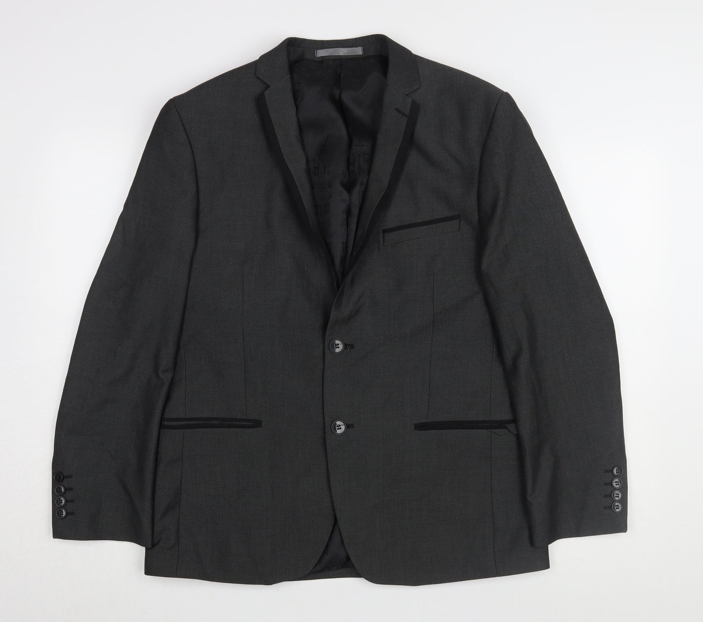 Red Herring Men's Black 40S Blazer, Notch Lapel, Formal