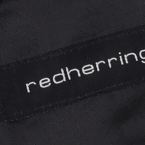 Red Herring Men's Black 40S Blazer, Notch Lapel, Formal