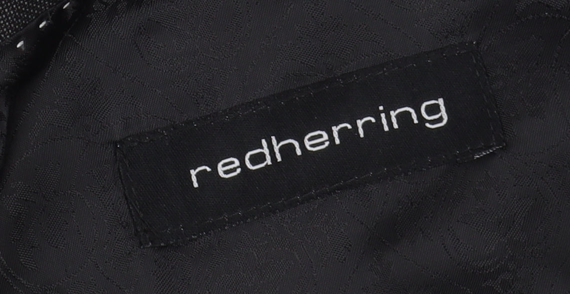 Red Herring Men's Black 40S Blazer, Notch Lapel, Formal