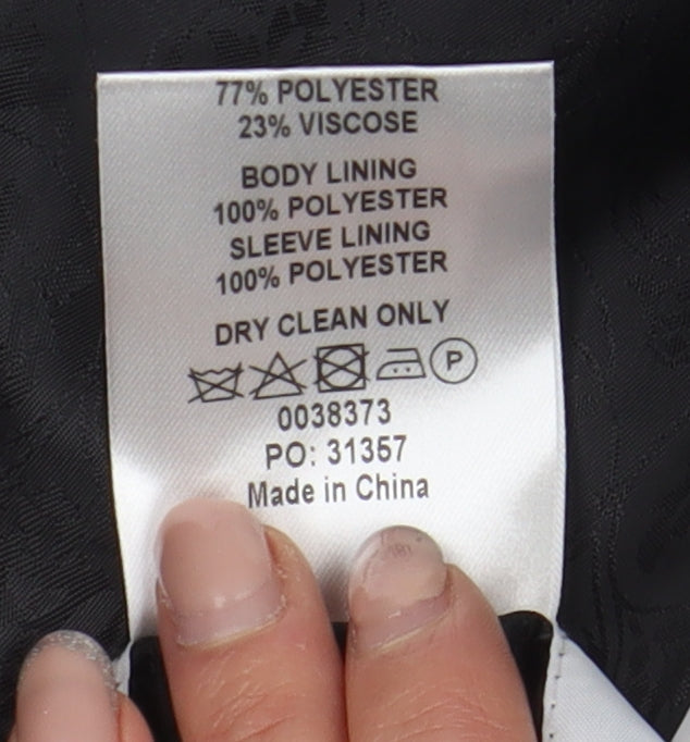 Red Herring Men's Black 40S Blazer, Notch Lapel, Formal