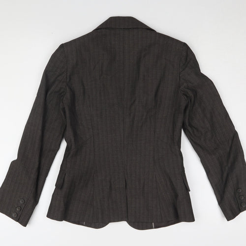 Warehouse Women's Brown Pinstripe Blazer Size 8