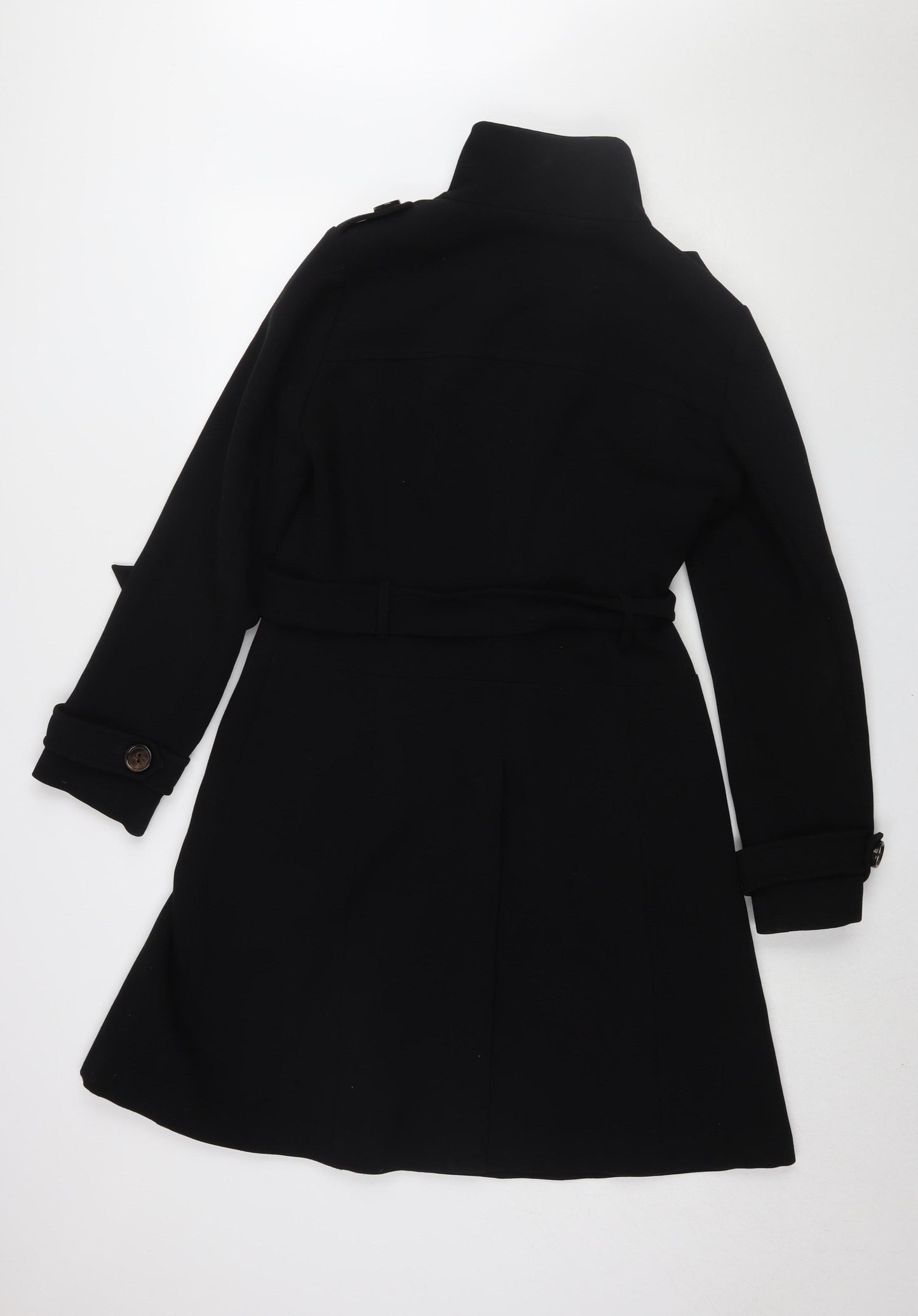 Marks and Spencer Women's Black Wool Trench Coat Size 12