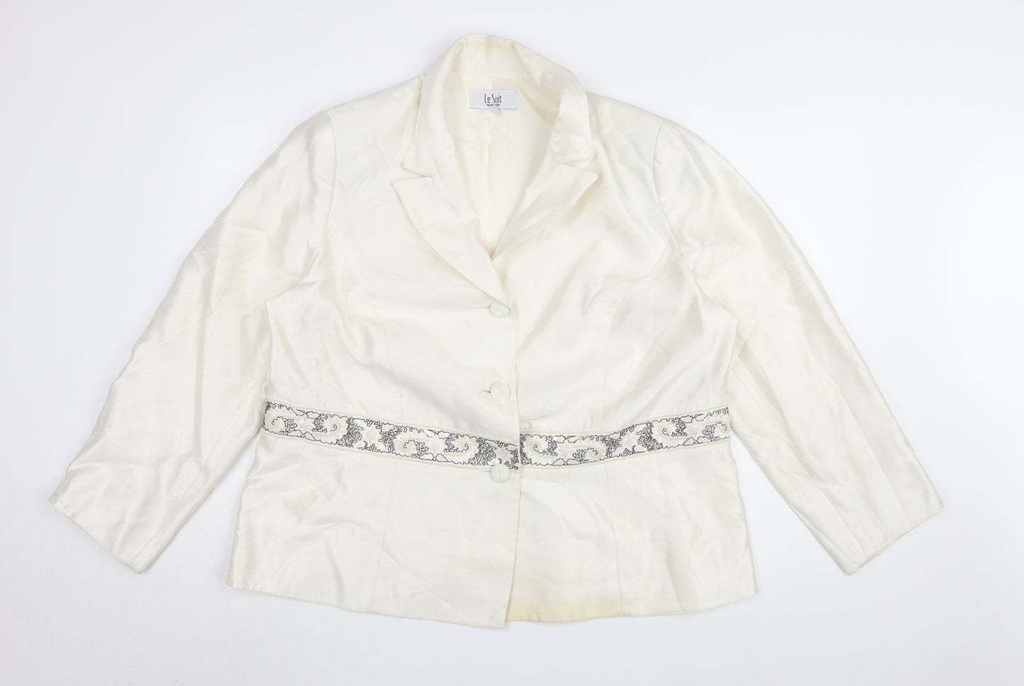 Le Suit Women's Ivory 22 Classic Suit Jacket