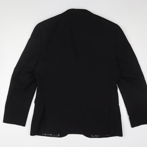 Next Men's Black Blazer Size 40R Regular Fit