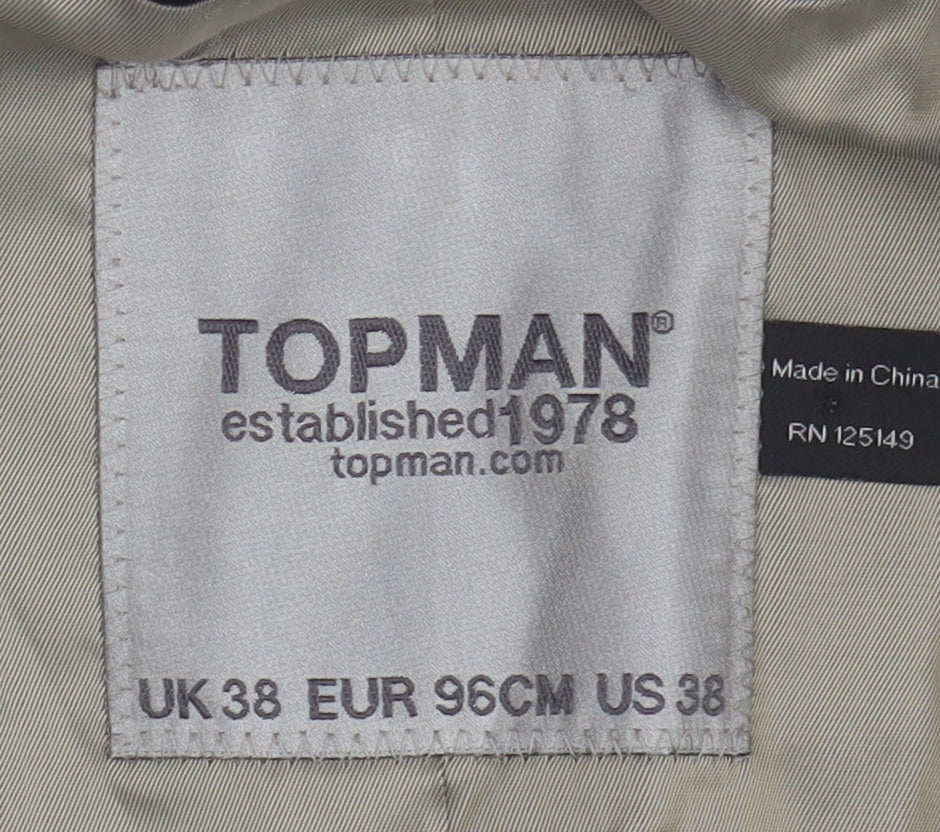 Topman Men's Black Suit Waistcoat Size 38R