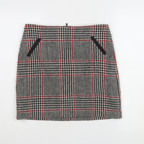 Marks and Spencer Women's Black Check Wool Skirt