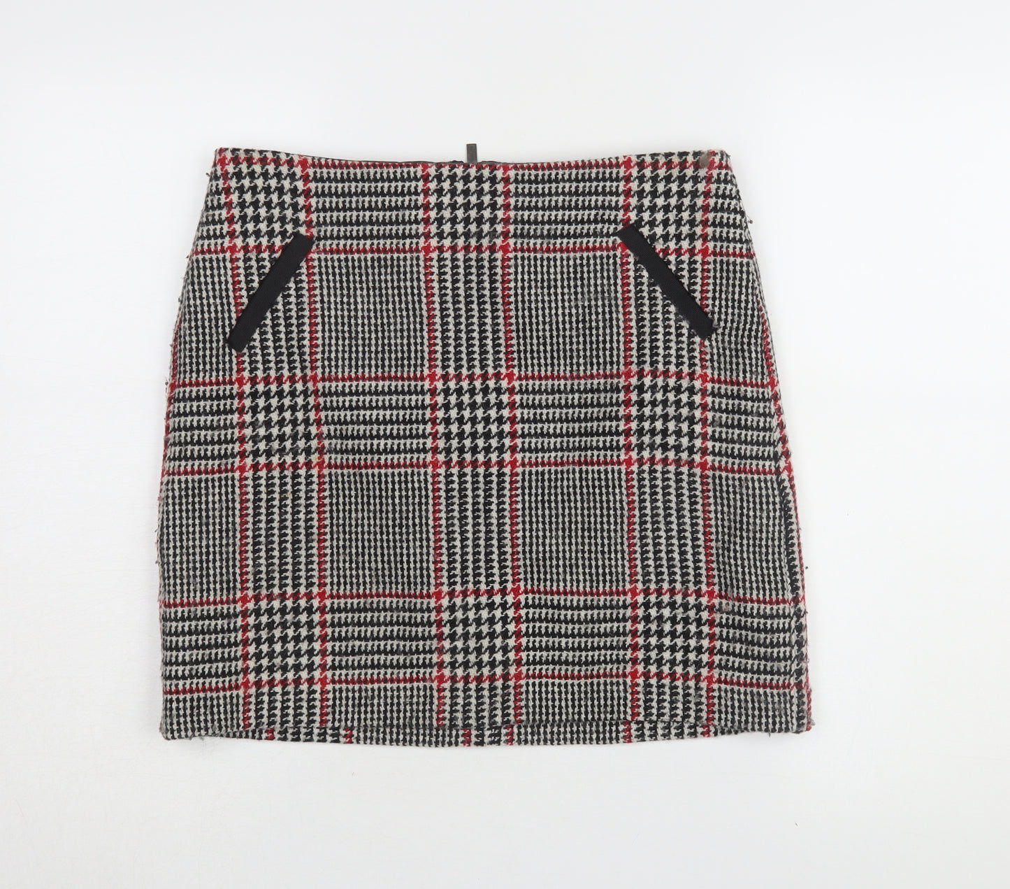 Marks and Spencer Women's Black Check Wool Skirt