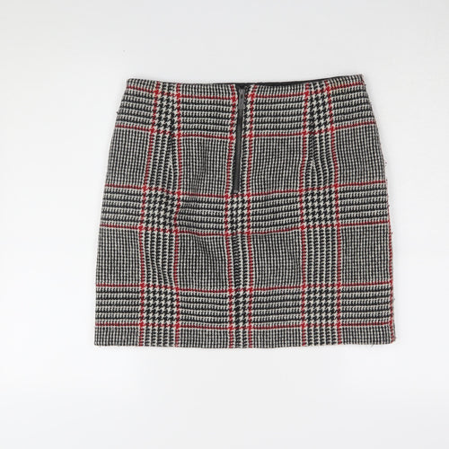 Marks and Spencer Women's Black Check Wool Skirt