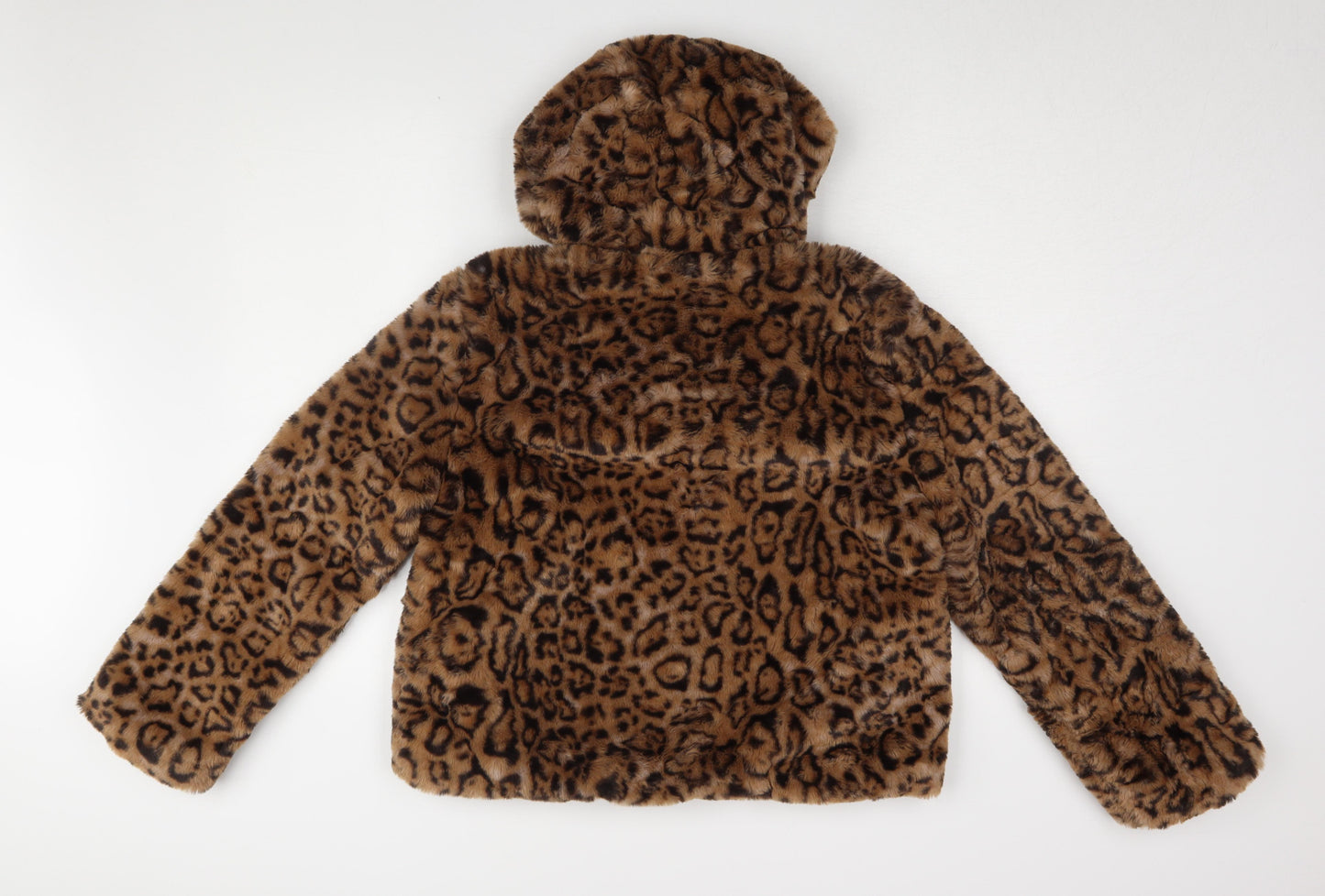 Marks & Spencer Girls Brown Leopard Print Puffer Jacket 14-15 Y