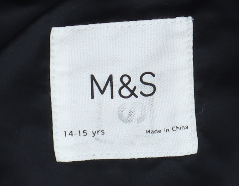 Marks & Spencer Girls Brown Leopard Print Puffer Jacket 14-15 Y