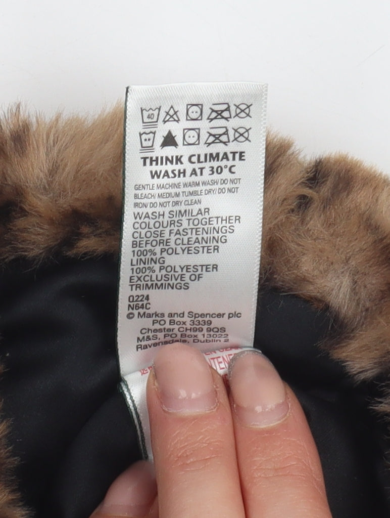 Marks & Spencer Girls Brown Leopard Print Puffer Jacket 14-15 Y