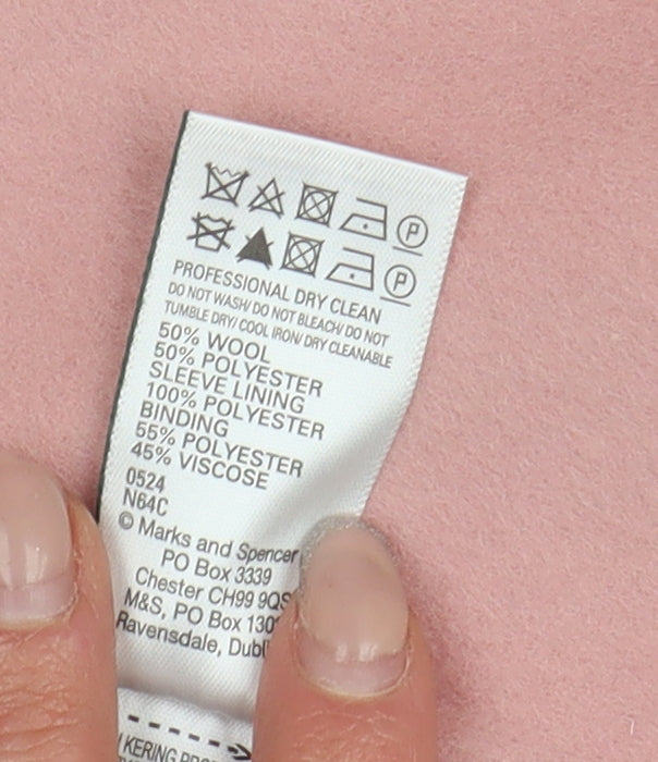 Marks and Spencer Women's Pink Blazer Size 12