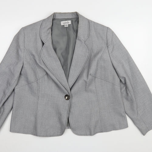 Isabella Women's Grey Suit Jacket Size 20 Elegant Workwear