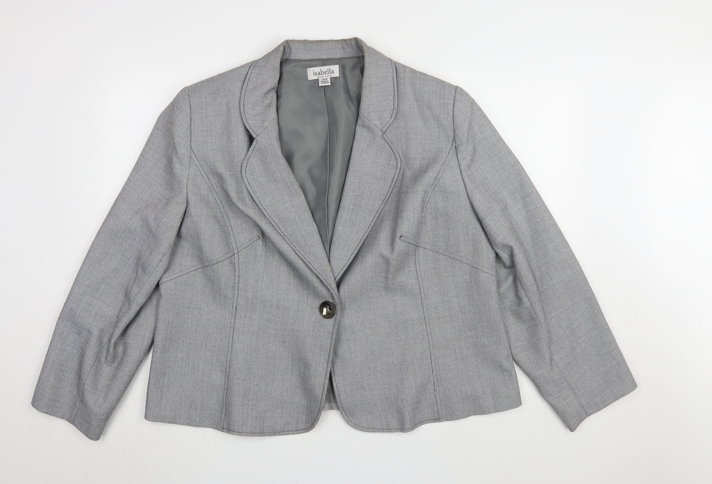 Isabella Women's Grey Suit Jacket Size 20 Elegant Workwear