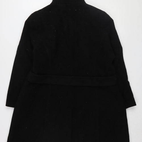 Marks and Spencer Women's Black Wool Overcoat Size 22