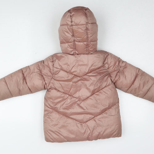 Next Girls Brown Puffer Jacket 4-5 Years