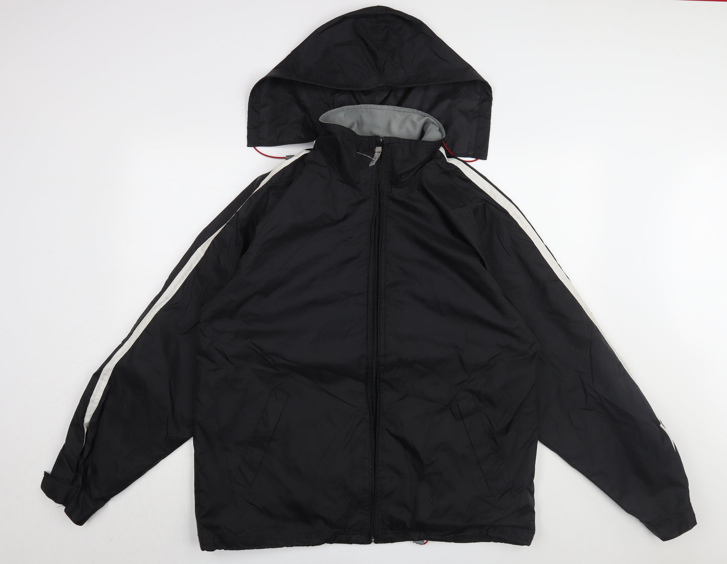 B&C Collection Black Unisex Rain Jacket L