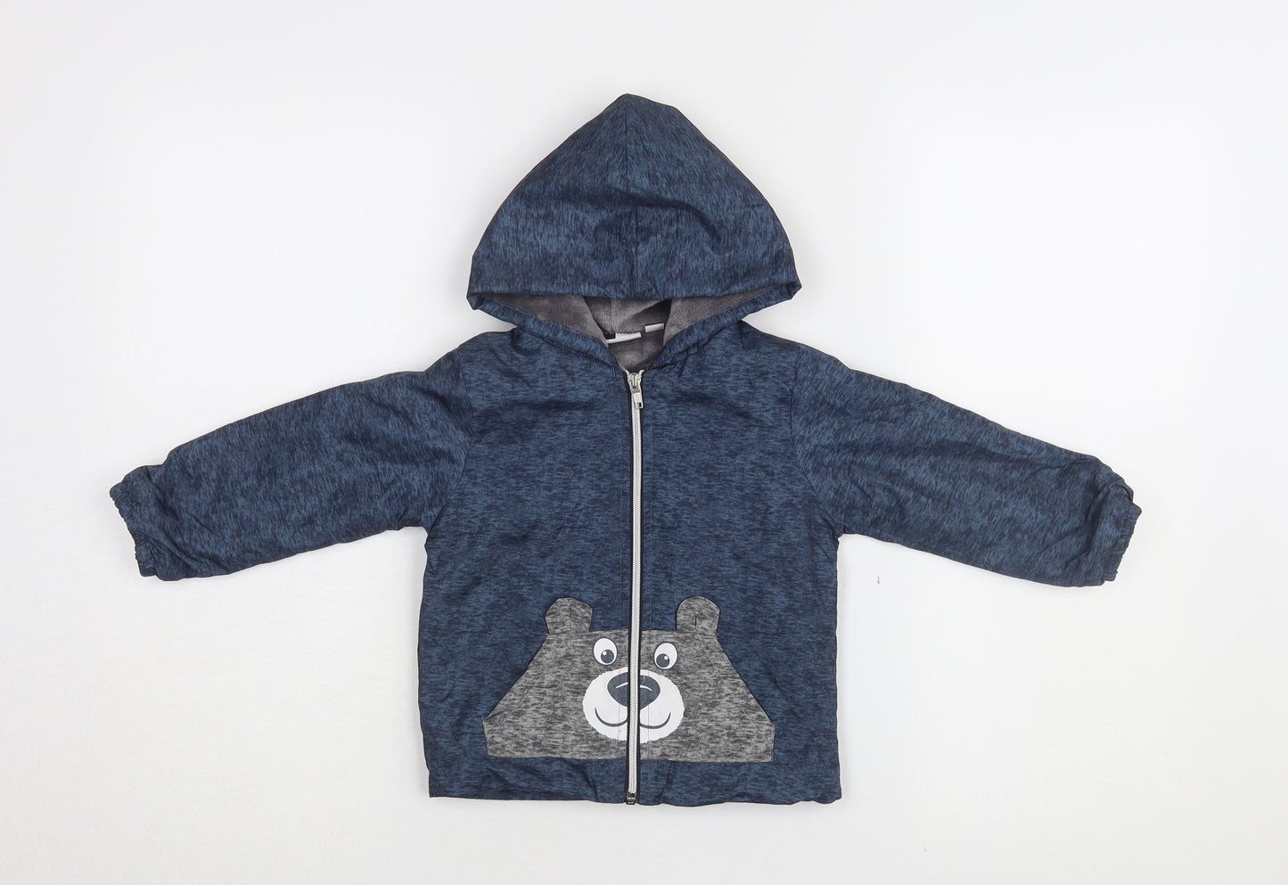 mick mack Blue Unisex Jacket 24 Months Hooded Winter