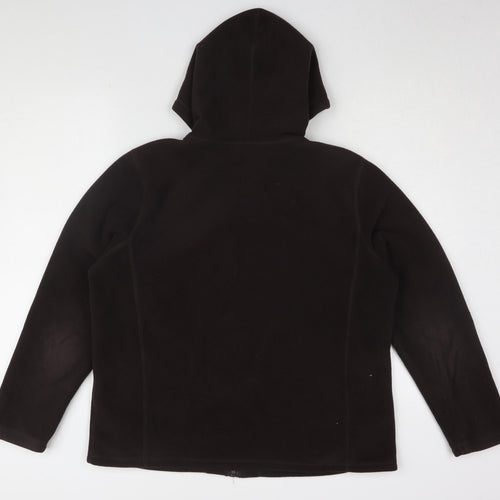 Bm Women's Brown Fleece Hooded Jacket M