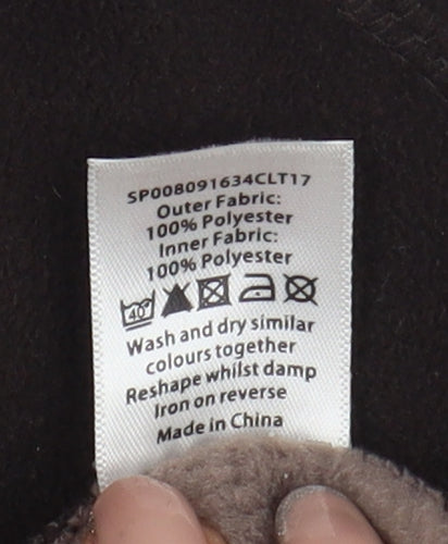 Bm Women's Brown Fleece Hooded Jacket M