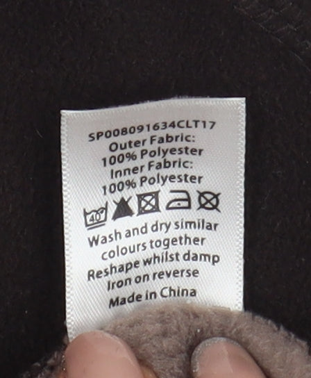 Bm Women's Brown Fleece Hooded Jacket M